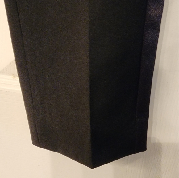 EQUIPMENT Femm Black Tuxedo Wool/ Satin Stripe Ankle Trousers Size 4 - Picture 10 of 13